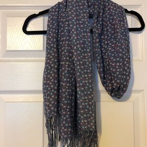Blue floral scarf
